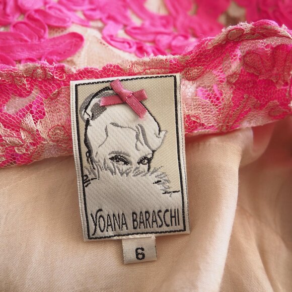 Anthropologie Yoana Baraschi Pink Jardim Lace Dress sz 6 - Picture 8 of 8